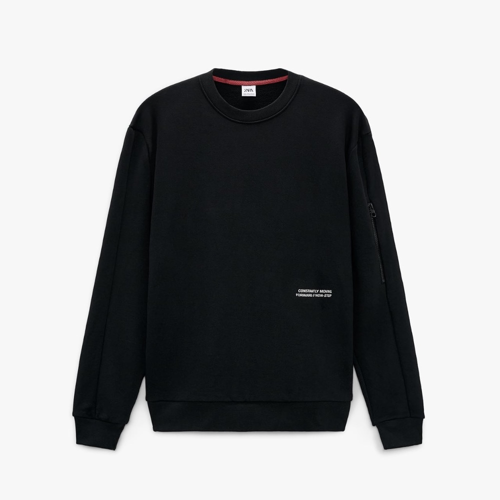 Zara BASIC ZIP SWEATSHIRT